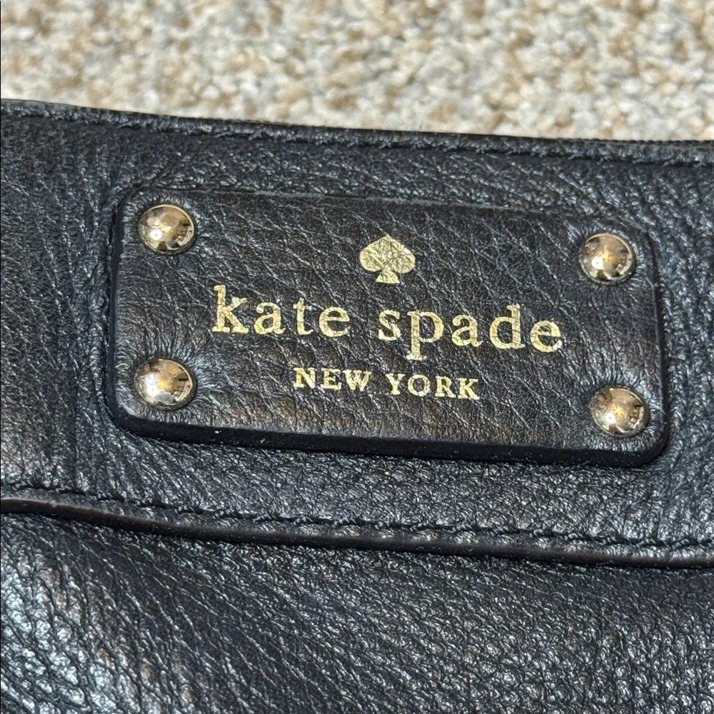 Kate Spade Berkshire Road Teegan Black Pebbled Leather Satchel Tote Bag